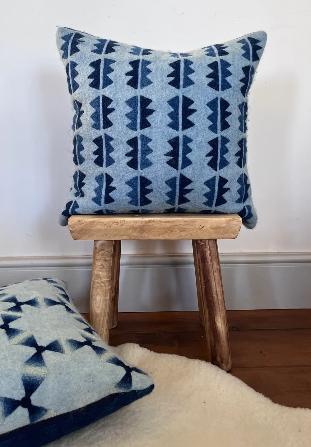 Geometric Design Wool cushion