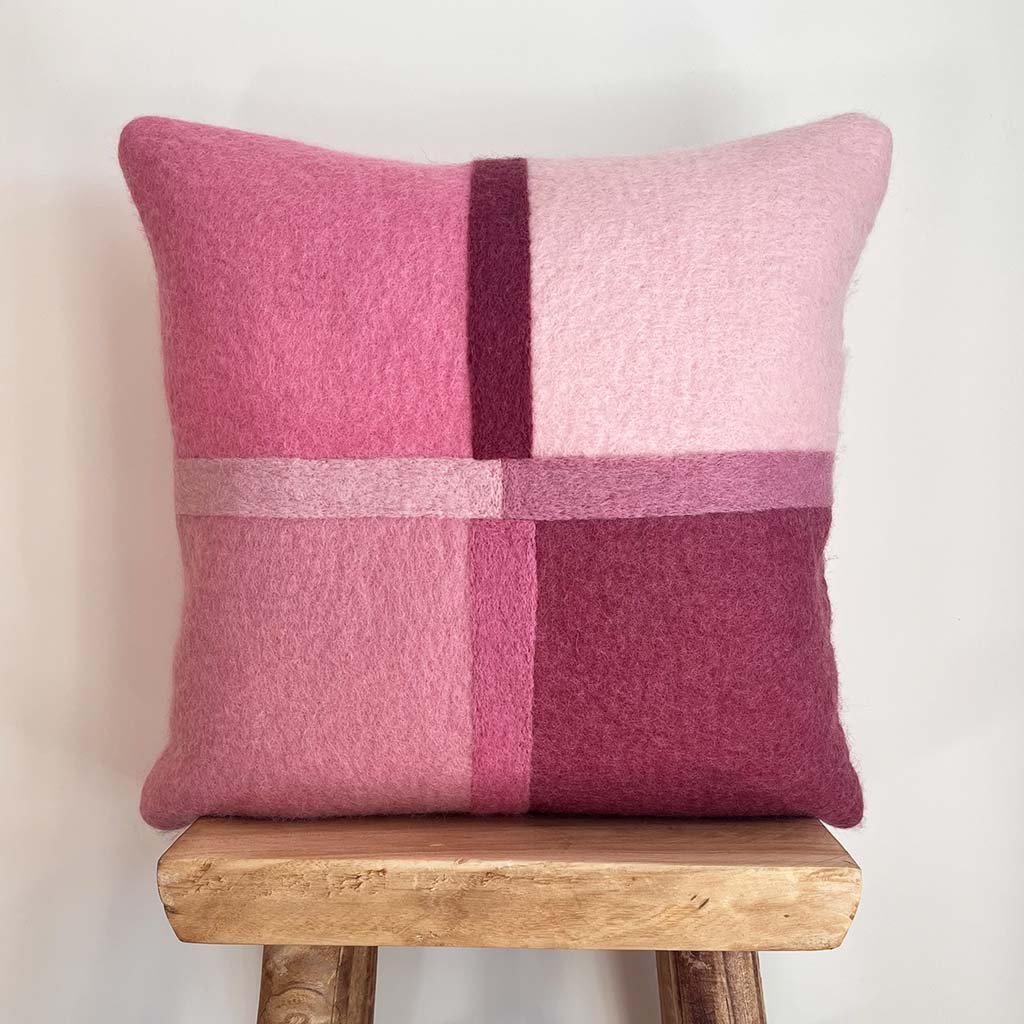 Wool Cushion Pink