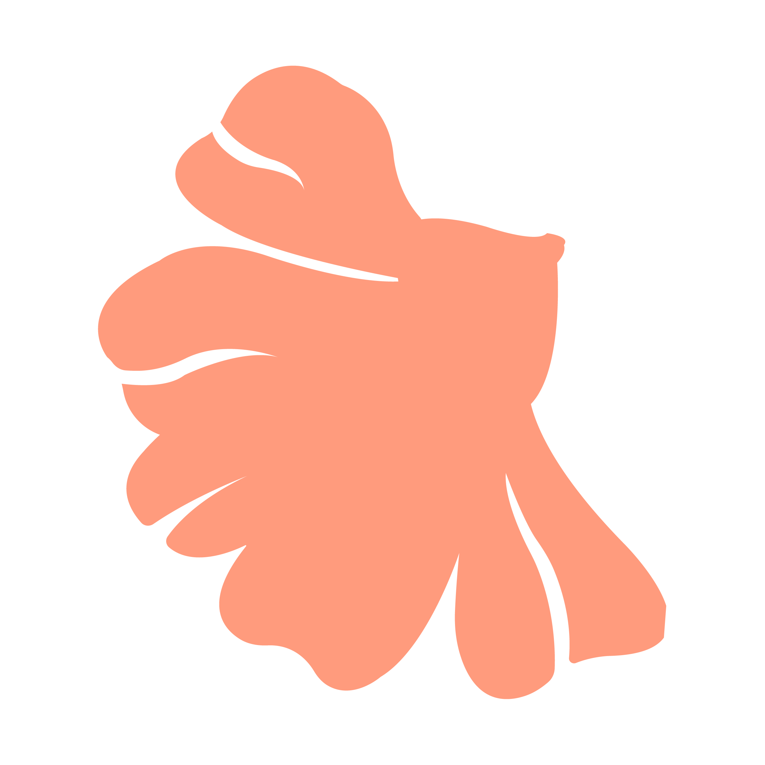 Simplified illustration of a pink flower with large, rounded petals on a black background.