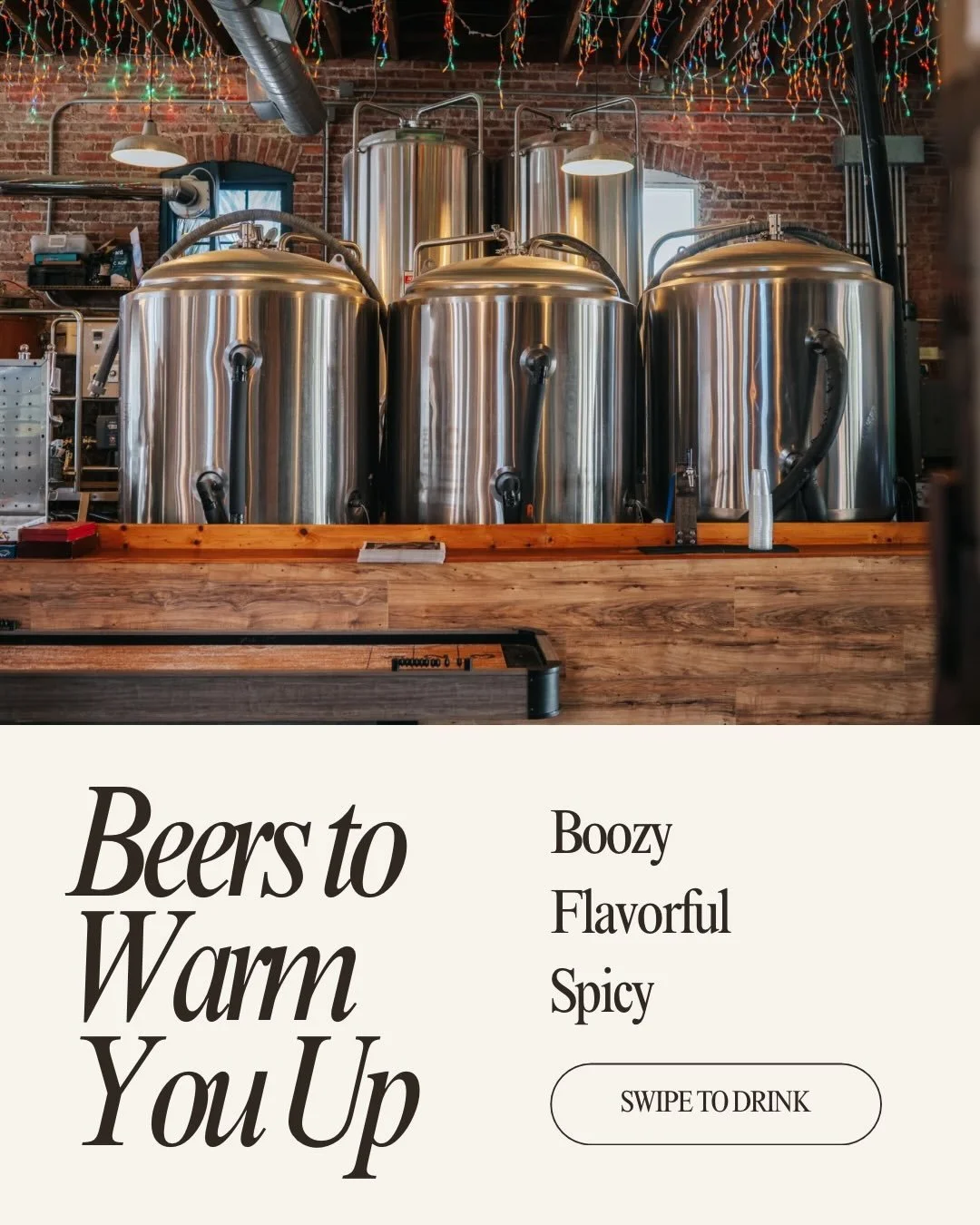 It&rsquo;s cold. Our heat is on and the taps are flowing.

Let&rsquo;s warm up together with some tasty booze bombs and spicy beer.

📸: @saltygoods.co