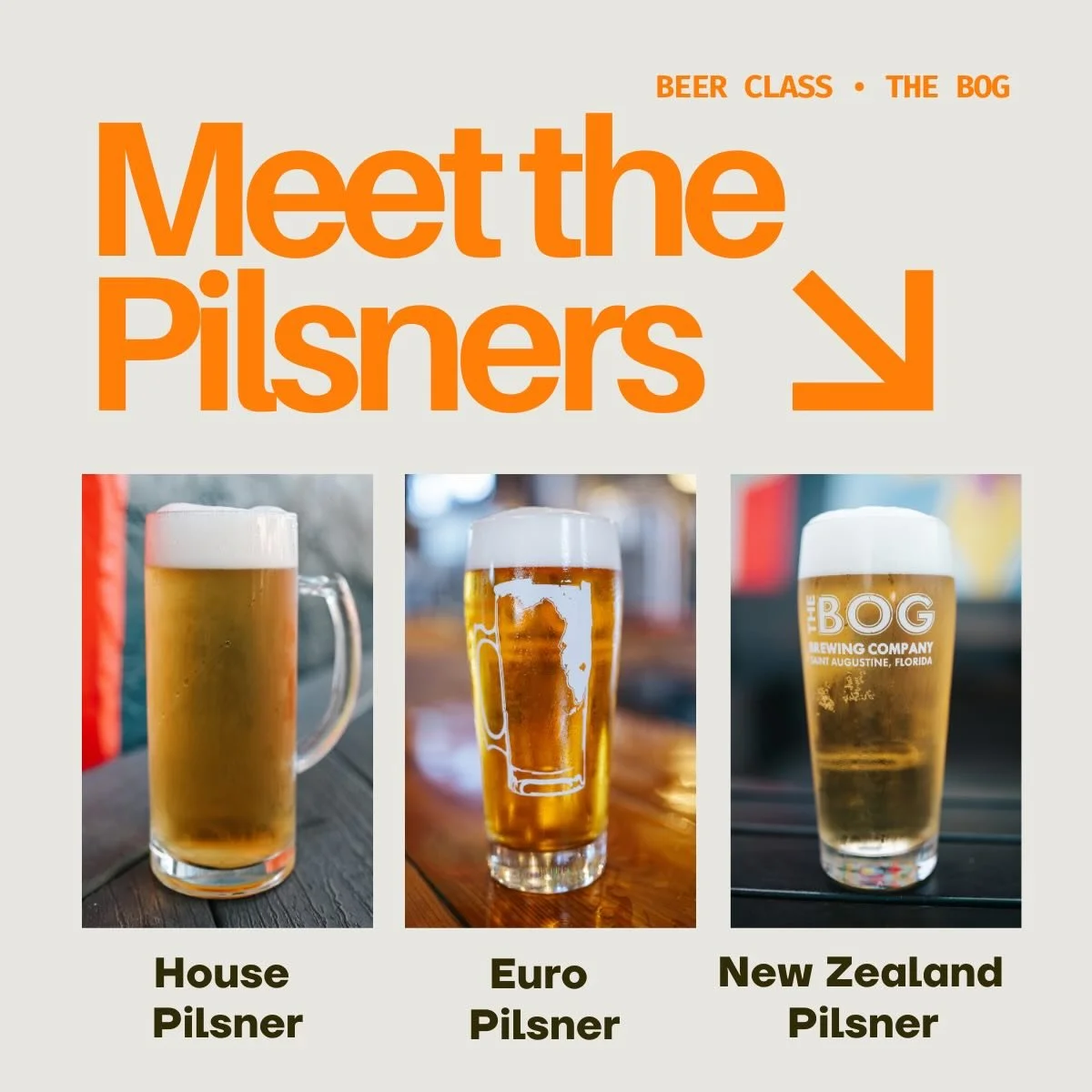 Lager alert! Three #bogbeer pilsners are on draft, which do you choose? Let us walk you through each one.