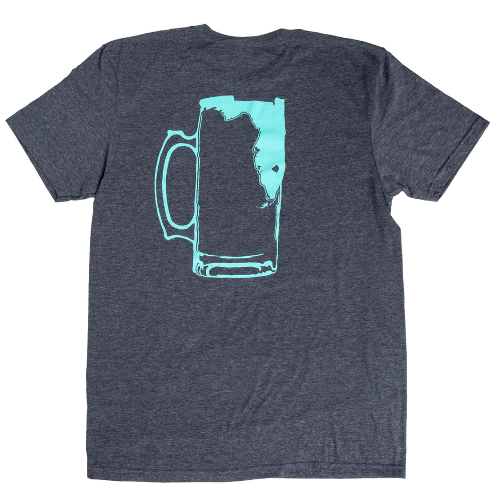 Gray and Turquoise Unisex T-Shirt