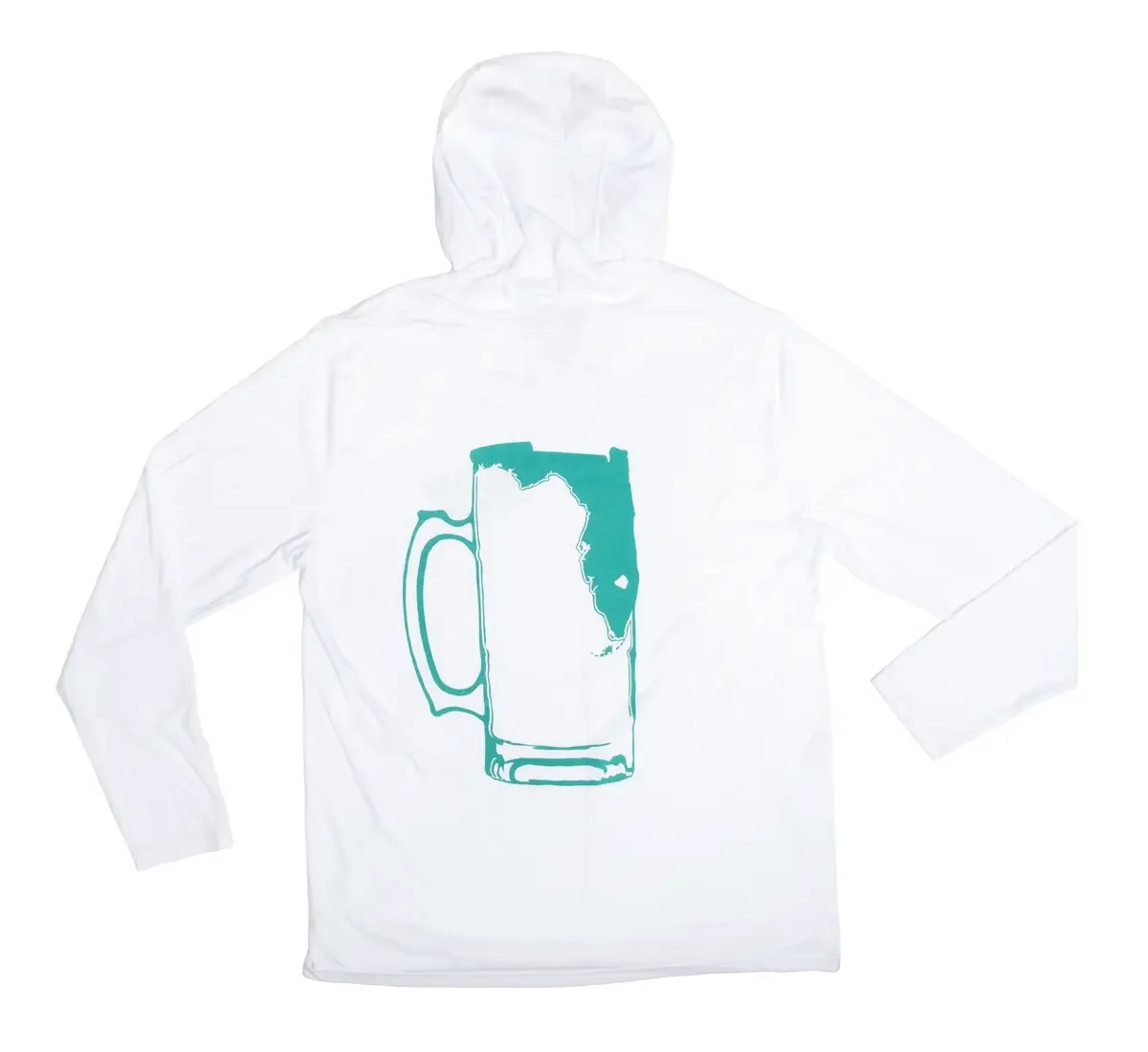 Hooded Long Sleeve Sun Shirt – White