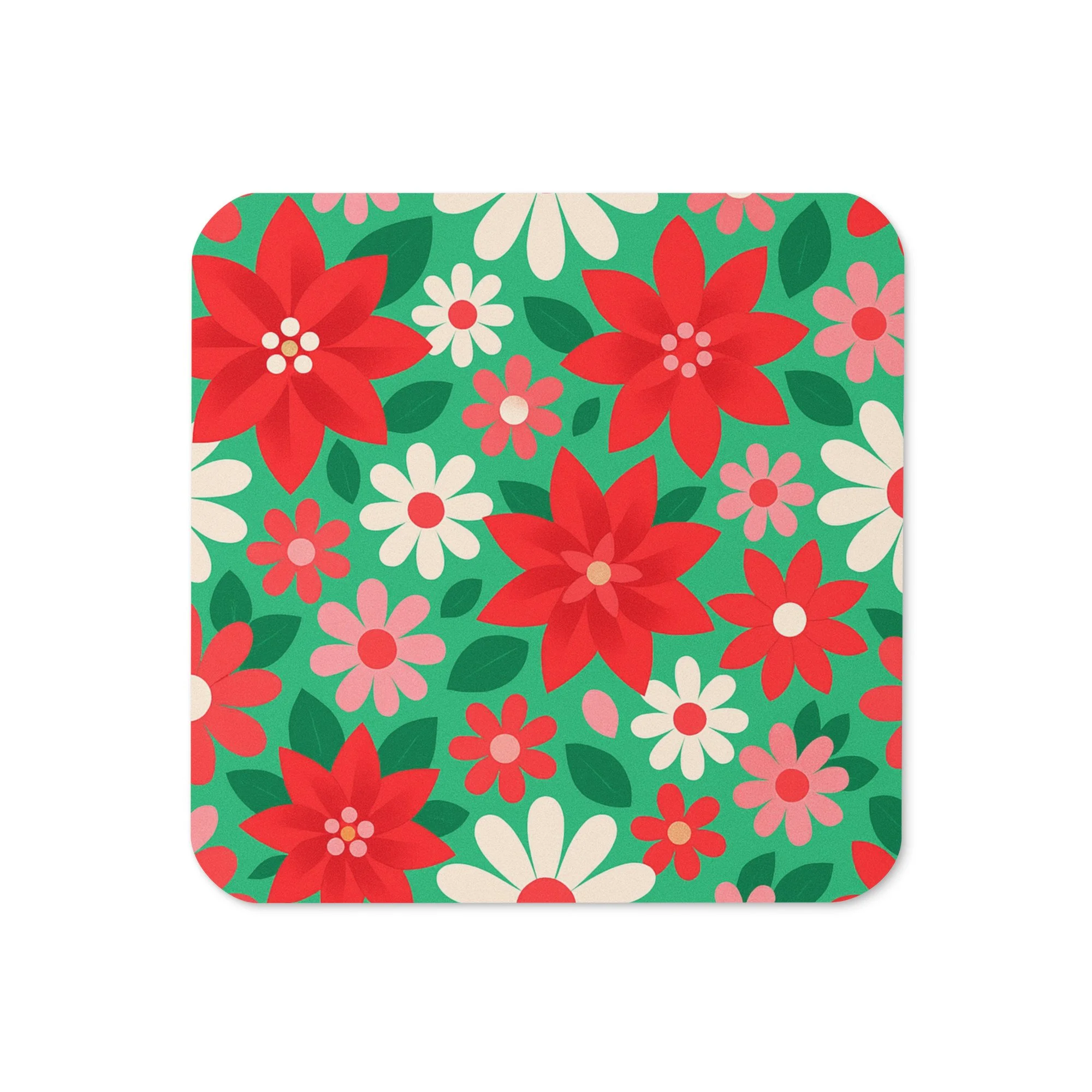 Candy Floral // Pop Christmas | Christmas Cork-Back Coaster · Seasonal Collection
