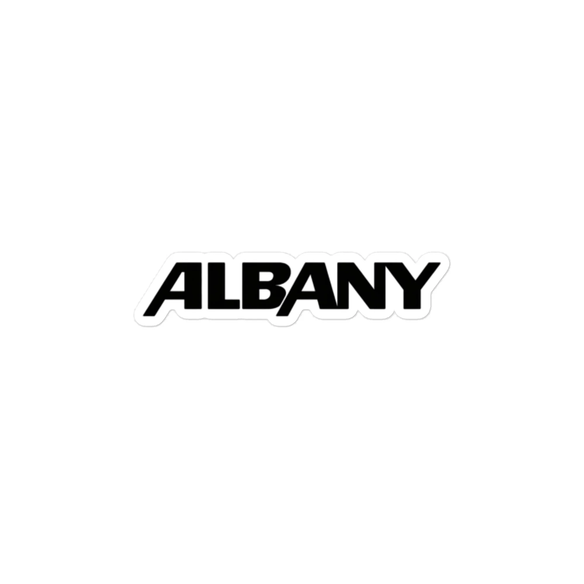 Albany Typographic Wordmark Kiss-Cut Vinyl Sticker 6”