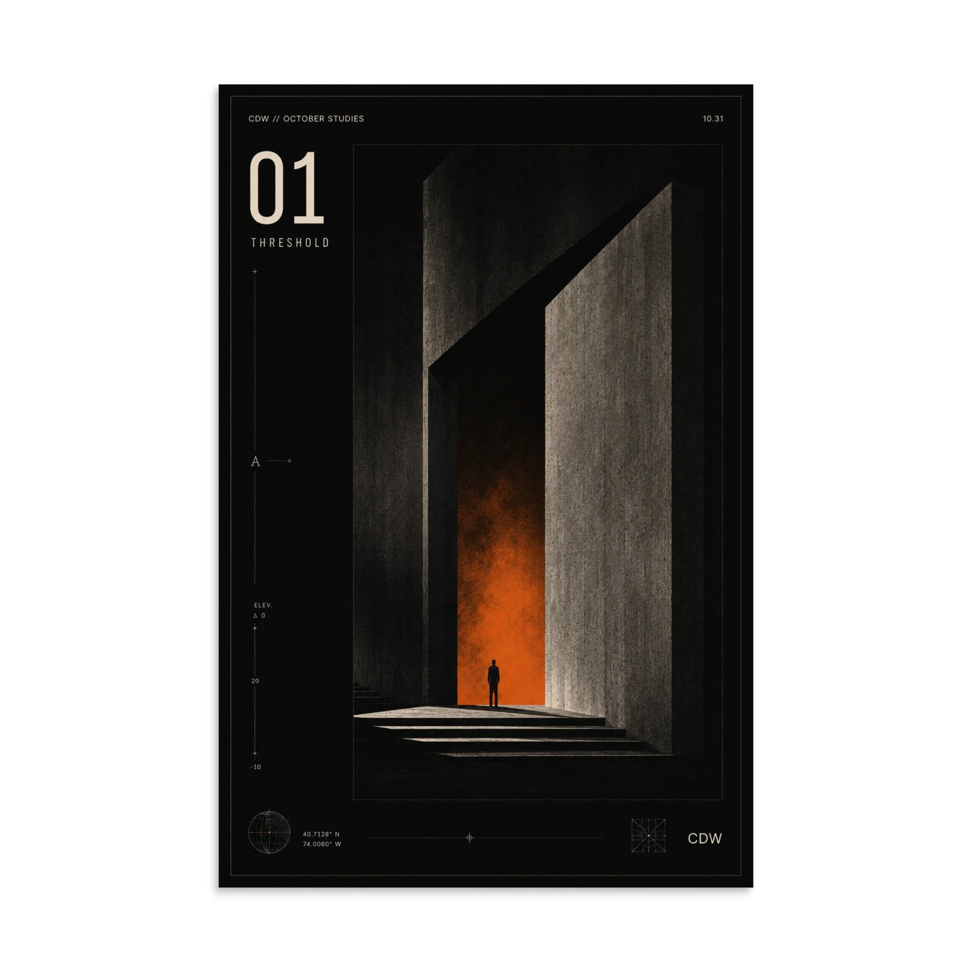 October Studies | Threshold Poster · Study 01