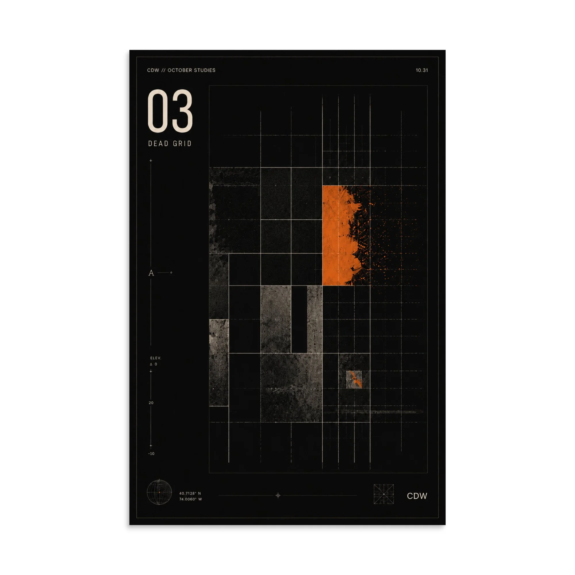 October Studies | Dead Grid Poster · Study 03