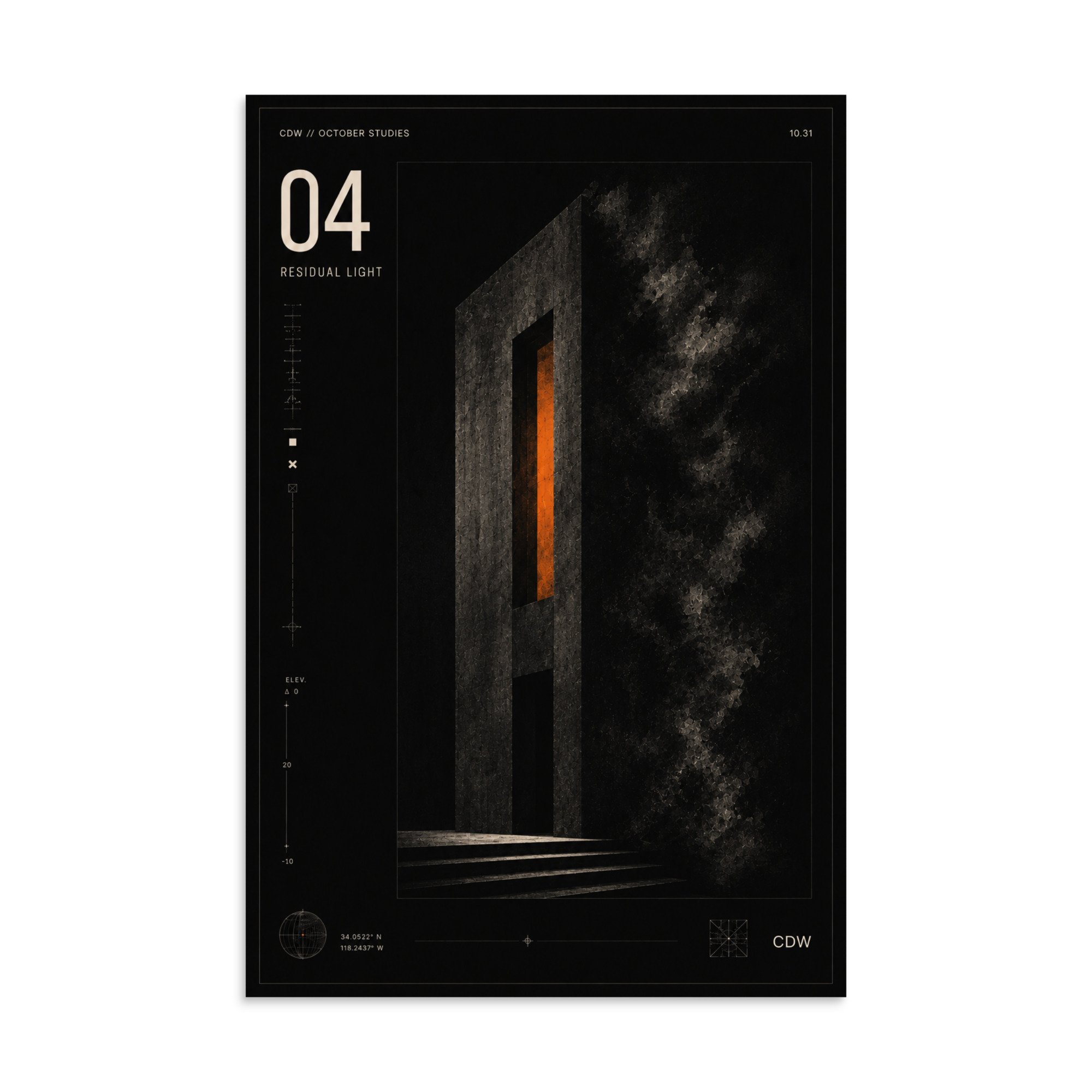 October Studies | Residual Light Poster · Study 04