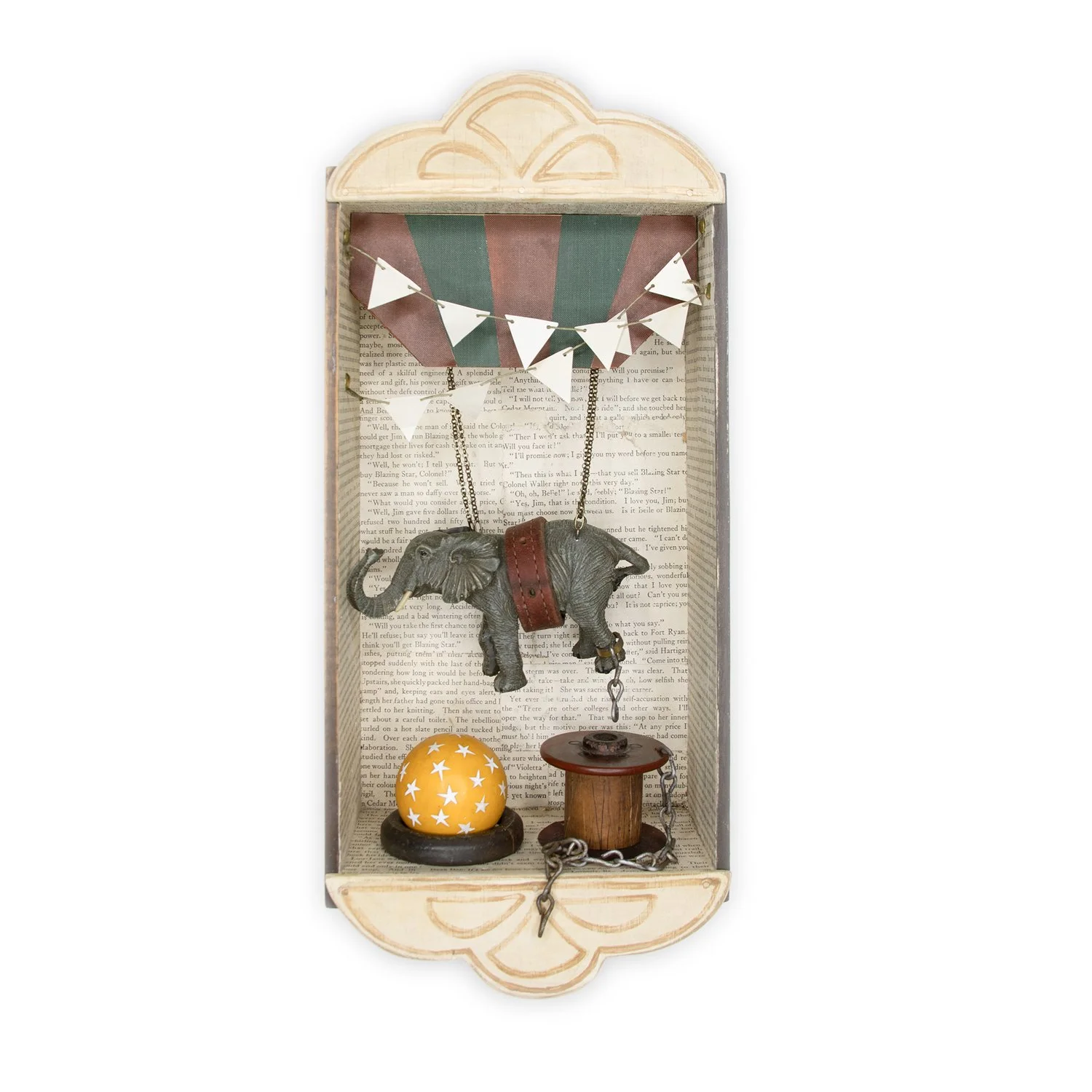 Assemblage artwork created from found objects and salvaged materials by Angela Webb