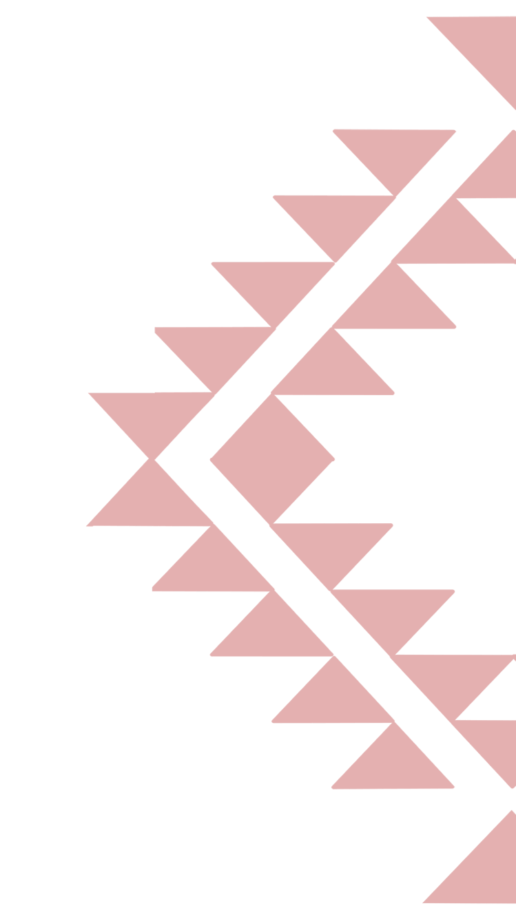 A geometric design featuring a black diagonal line with red triangles on each side, arranged in a zigzag pattern.