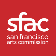 Logo of the San Francisco Arts Commission with red background and white text.