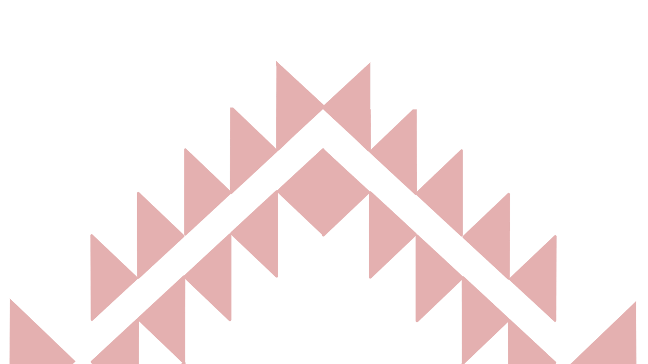 A geometric pattern with red and black triangles forming a zigzag design.