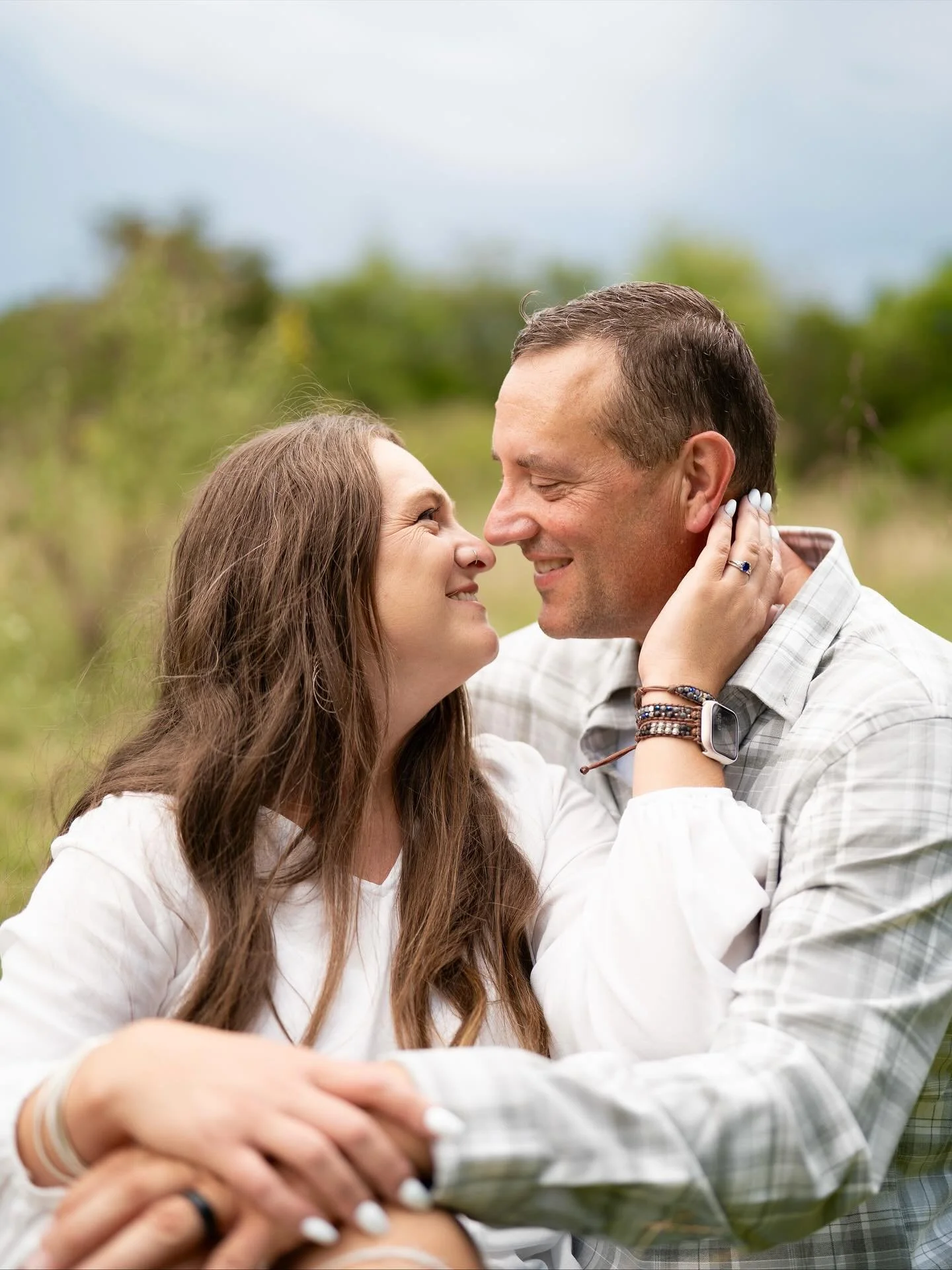 In Love 😍 with this couple&rsquo;s new photo session!! We literally chased the clouds away like this song says, as we waited for a window between rain storms! ☔️ And we got our window!! Not only THAT but we found a gazebo that happened to be decorat