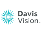Davis Vision logo with a blue circular icon and black text.