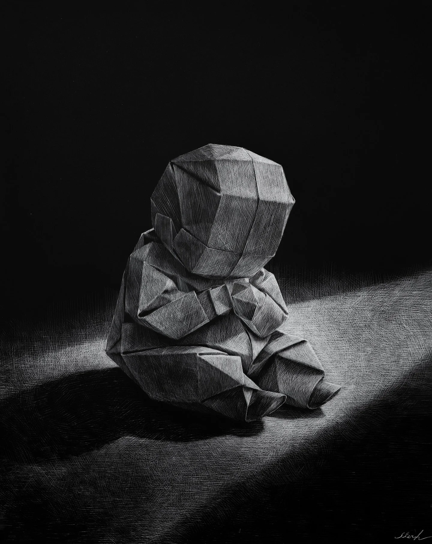 The Ultimate Craft , 2026
.
.
.
#scratch #blackandwhite #conceptual #origami