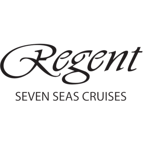 Regent Seven Seas Cruises logo in black and white.