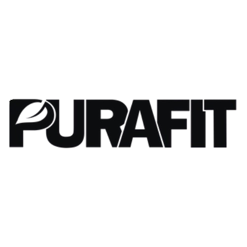 PuraFit logo with a stylized swoosh symbol to the left of the text.