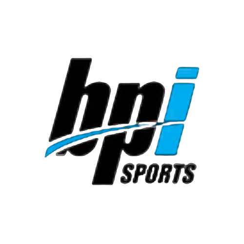 HP Sports logo with black and blue text and a swoosh design.