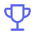 A blue cup placed against a plain white background.