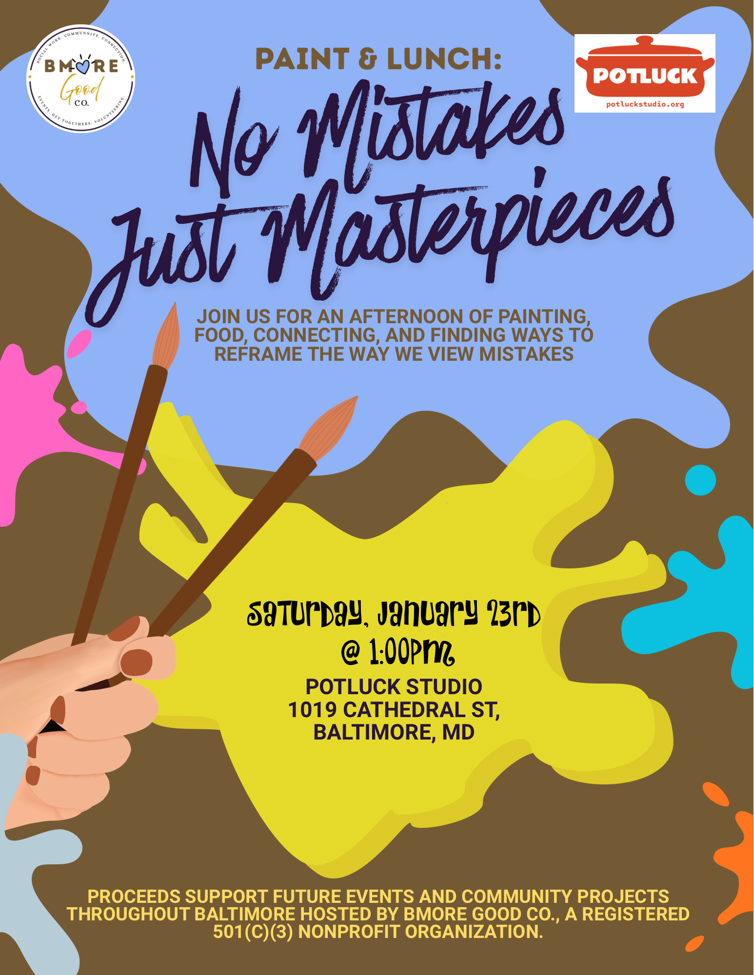 Paint &amp; Lunch: No Mistakes Just Masterpieces 
