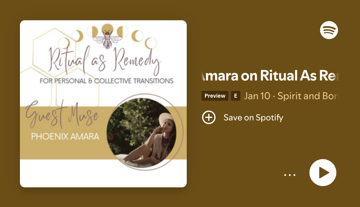 PODCAST: Saera Burns with Phoenix Amara on Ritual as Remedy