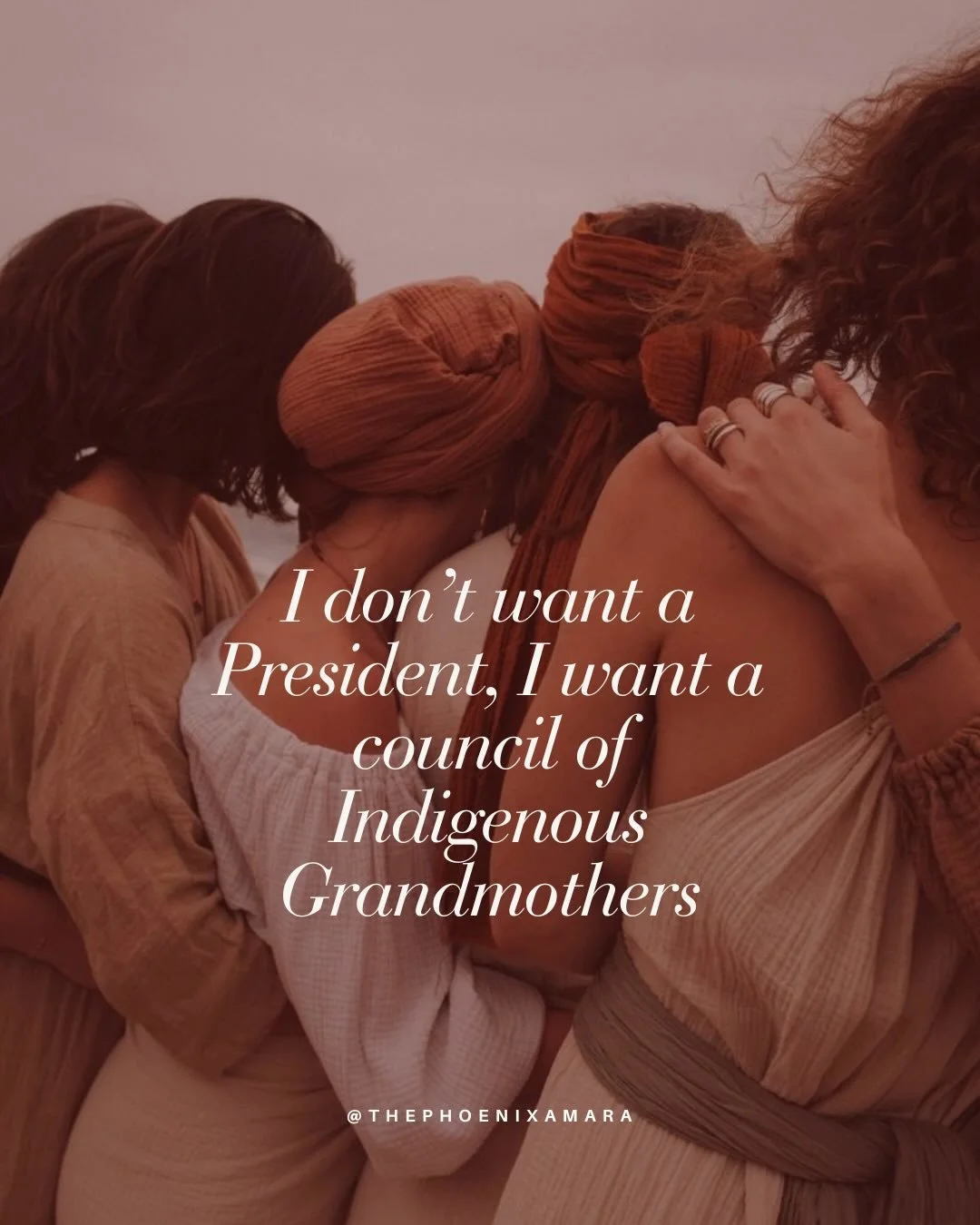 ❤️&zwj;🔥𝙄 𝙨𝙖𝙬 𝙖 𝙢𝙚𝙢𝙚 𝙩𝙝𝙚 𝙤𝙩𝙝𝙚𝙧 𝙙𝙖𝙮 𝙩𝙝𝙖𝙩 𝙢𝙖𝙙𝙚 𝙢𝙚 𝙥𝙖𝙪𝙨𝙚&hellip;𝙨𝙤𝙢𝙚𝙩𝙝𝙞𝙣𝙜 𝙡𝙞𝙠𝙚, &ldquo;I don&rsquo;t want a President, I want a council of Indigenous grandmothers&rdquo;&hellip;.
&nbsp;
𝚃𝚑𝚎 𝚠𝚘𝚛𝚕𝚍 