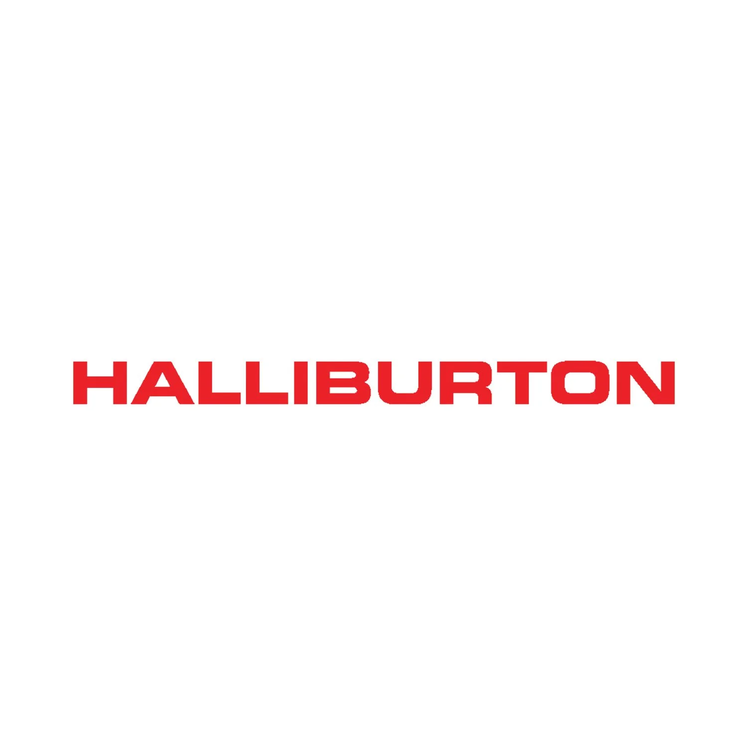 The word 'HALLIBURTON' in bold red letters on a white background.