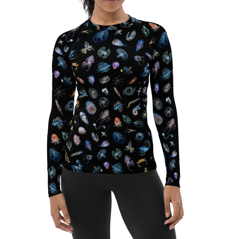 PLANKTONIC SOUP WOMEN'S RASH GUARD
