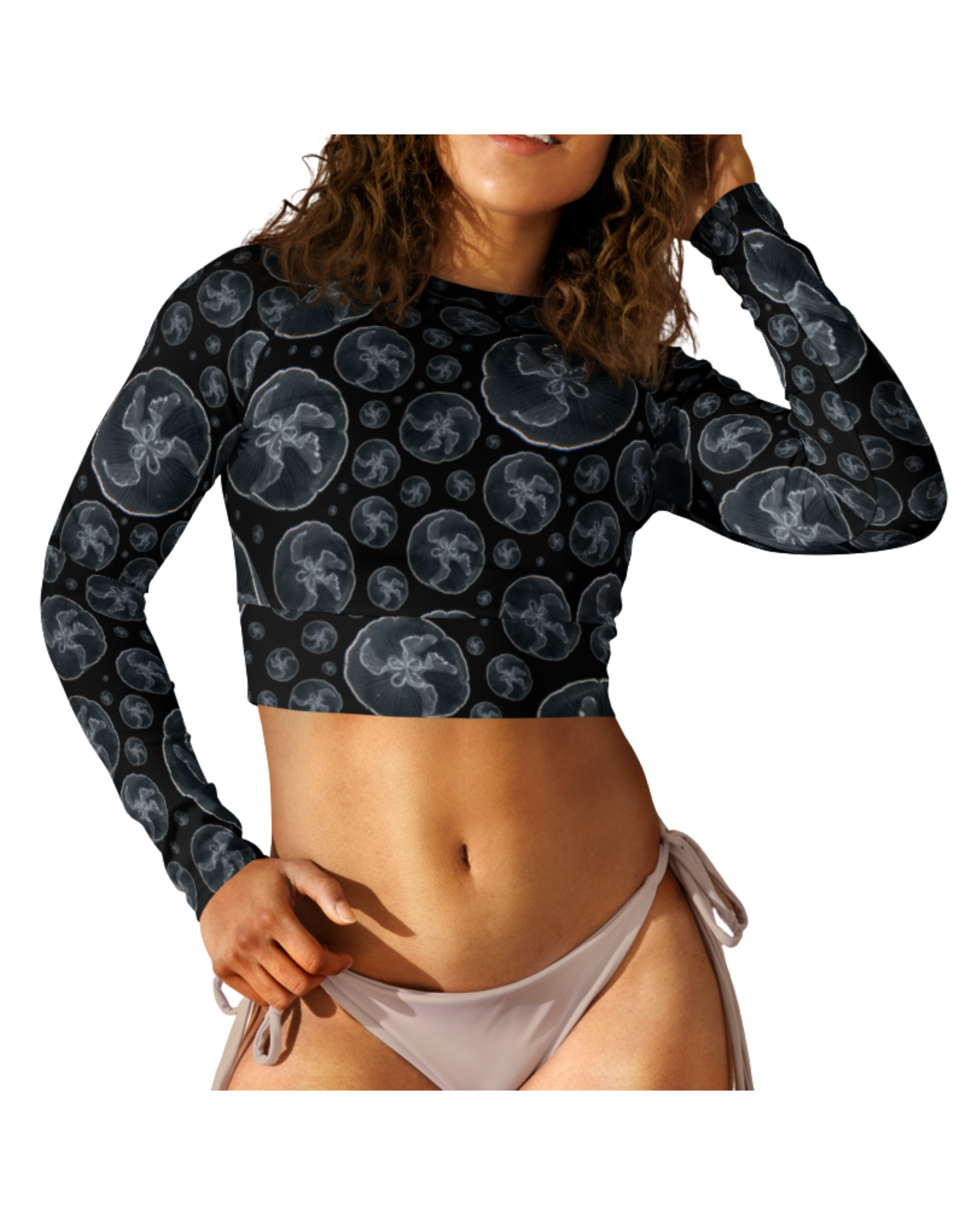 MOON JELLY LONG-SLEEVE CROP TOP