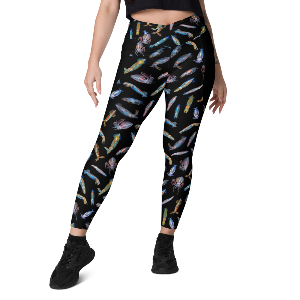 SQUID SQUAD RECYCLED CROSSOVER LEGGINGS W/POCKETS