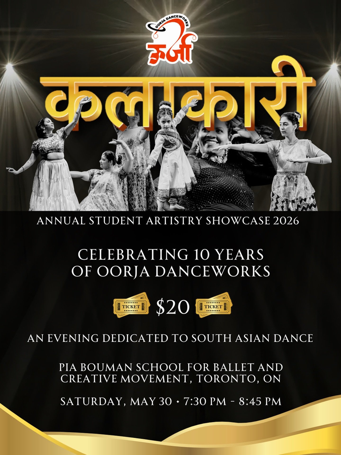 ✨The stage is set. The moment is here. ✨
Kalakaari - our Annual Student Artistry Showcase 2026 is almost here, and we are ready to celebrate 10 incredible years of Oorja Danceworks with an evening that honours the beauty, grace, and power of South As