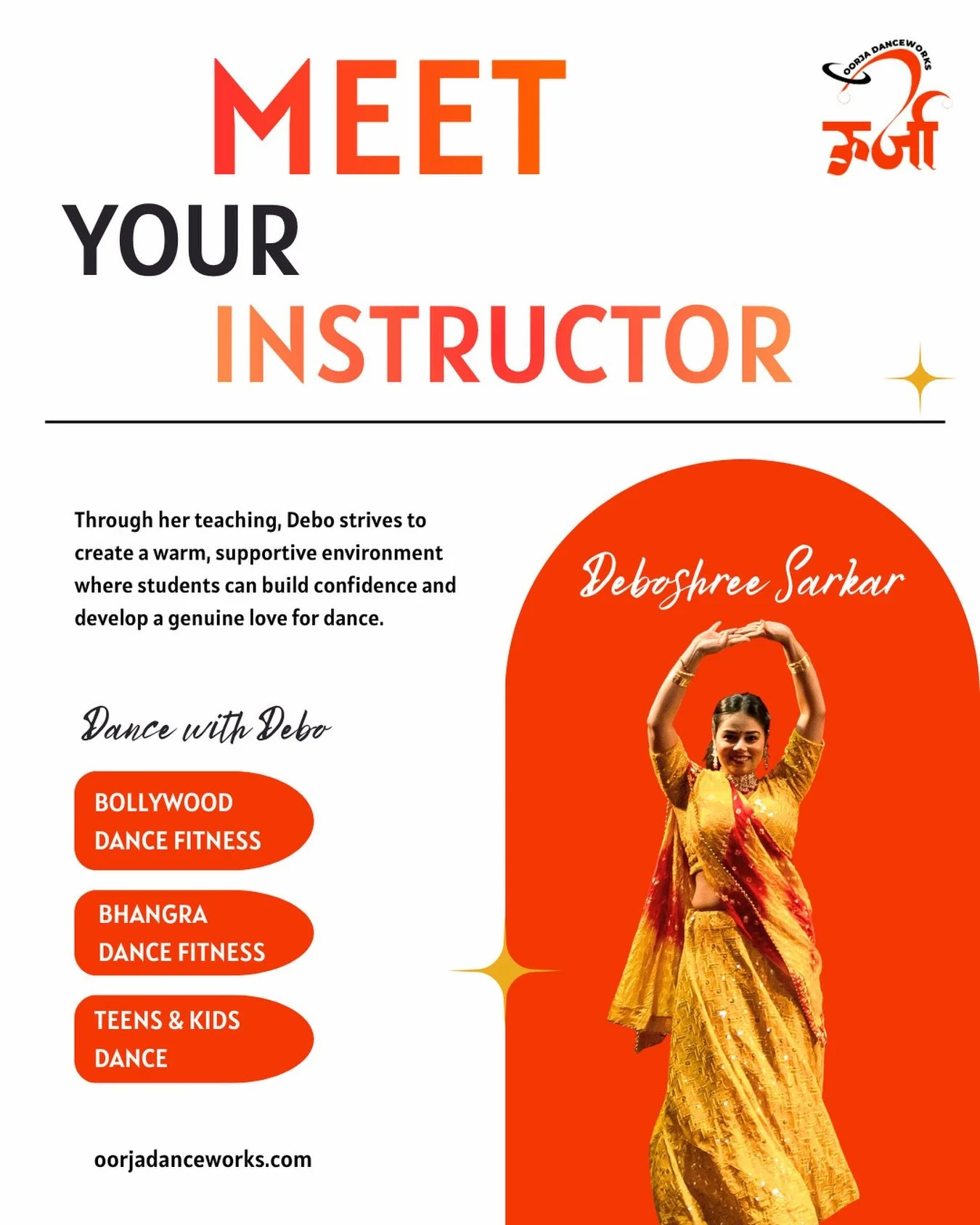 Meet Deboshree (@dancewithdebo ) - Dance has been a central part of her life, serving as a source of joy, expression, and community. She is trained in Kathak (Banaras Gharana), Rabindra Sangeet dance, and Bollywood, and has performed on a variety of 