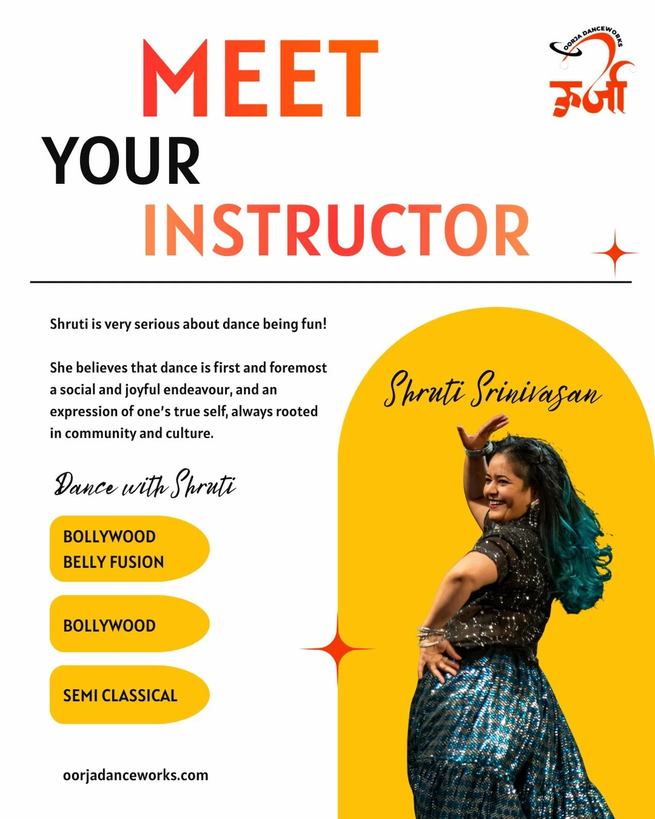 Meet @shruteebox - She has been dancing all her life, and she is her happiest self when she does!

She learnt many Indian folk dances while growing up in Mumbai, India, and has since then taken classes for Belly Dance, Bollywood, Bhangra, Garba, Sals