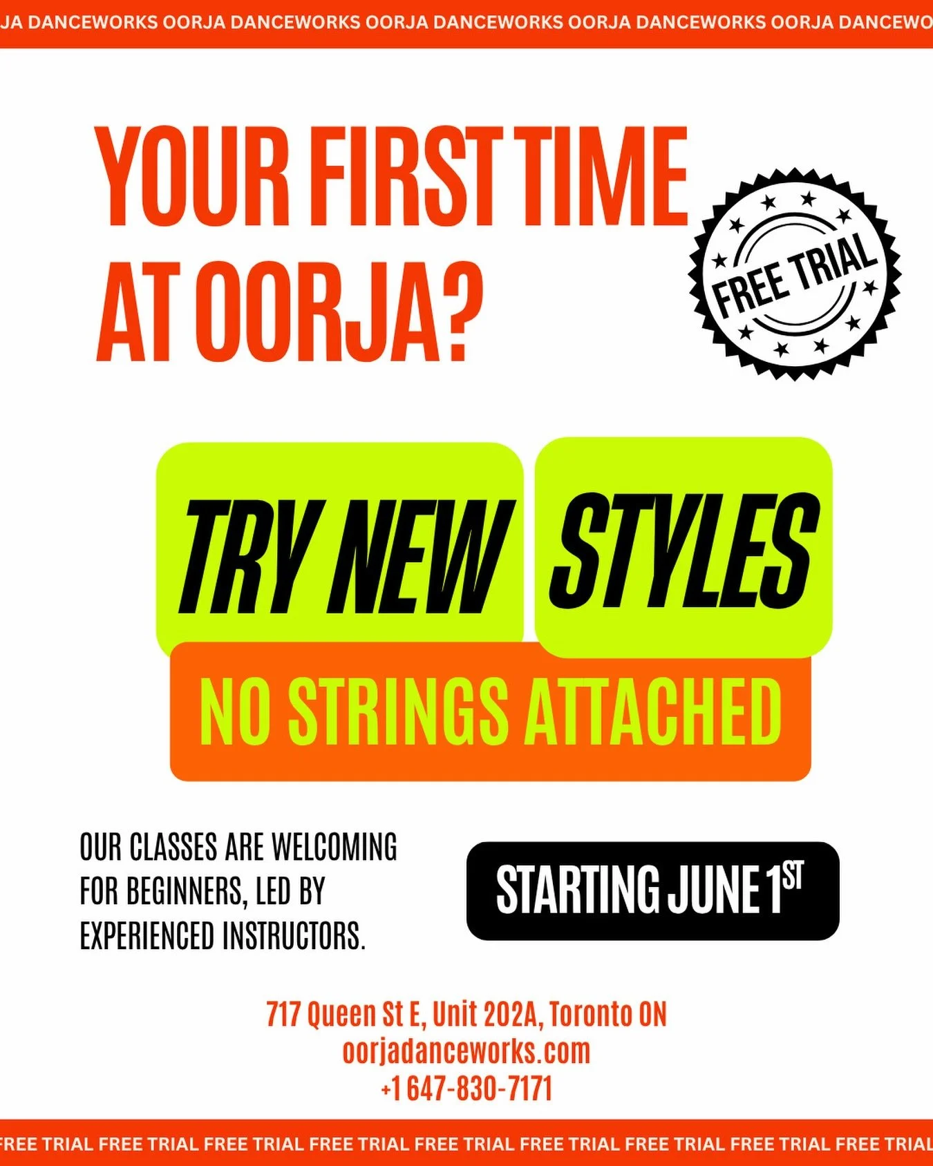 POV: You&rsquo;ve been wanting to start dancing&hellip; this is your sign 👀✨

At Oorja, your first class is on us 💃🏽
Come explore new styles, meet amazing people, and dance in a space made for beginners and experienced dancers alike.

🔥 No pressu