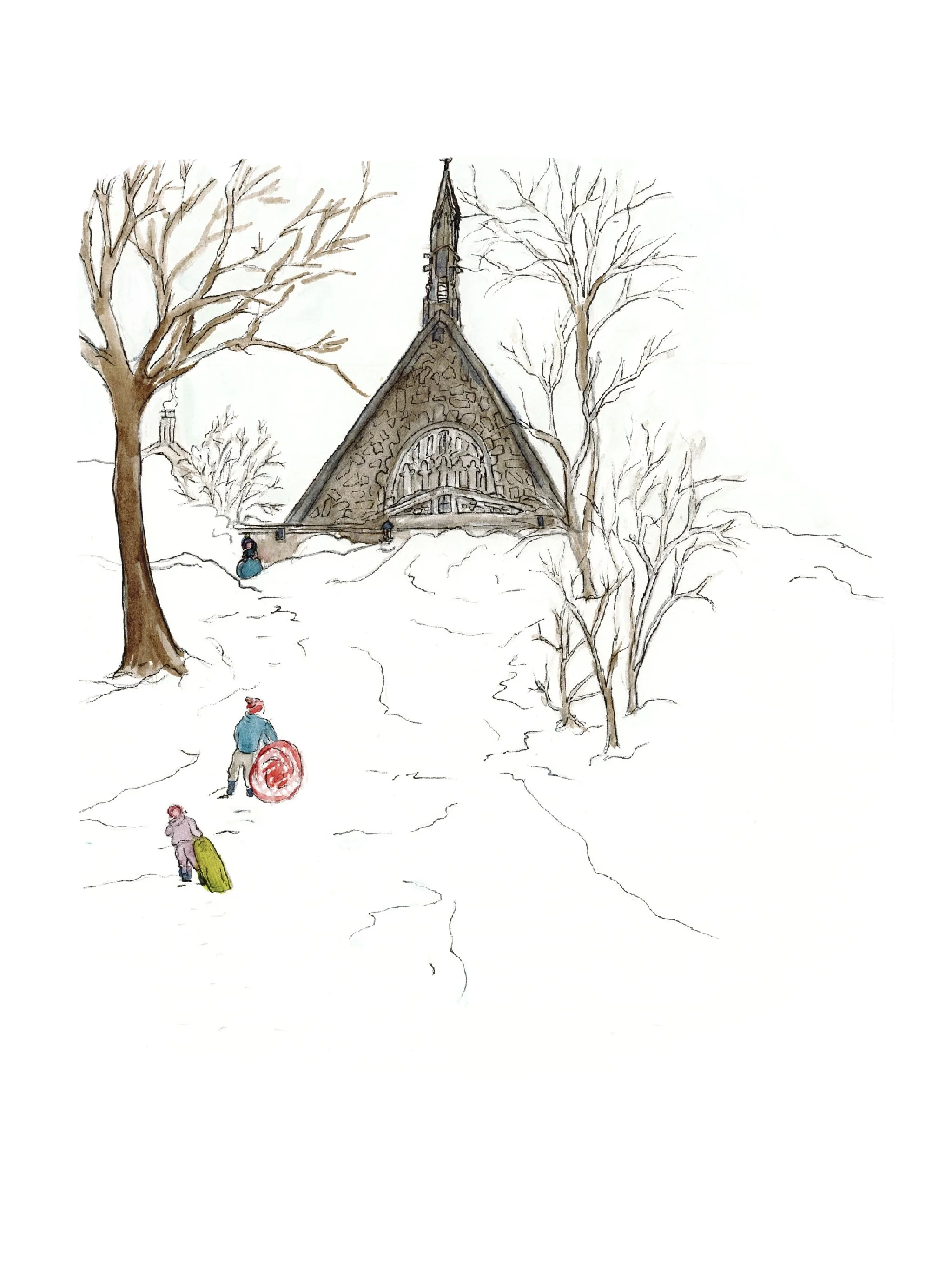 Sledding in College Park: a study on how our access to parks shape the way we live. 