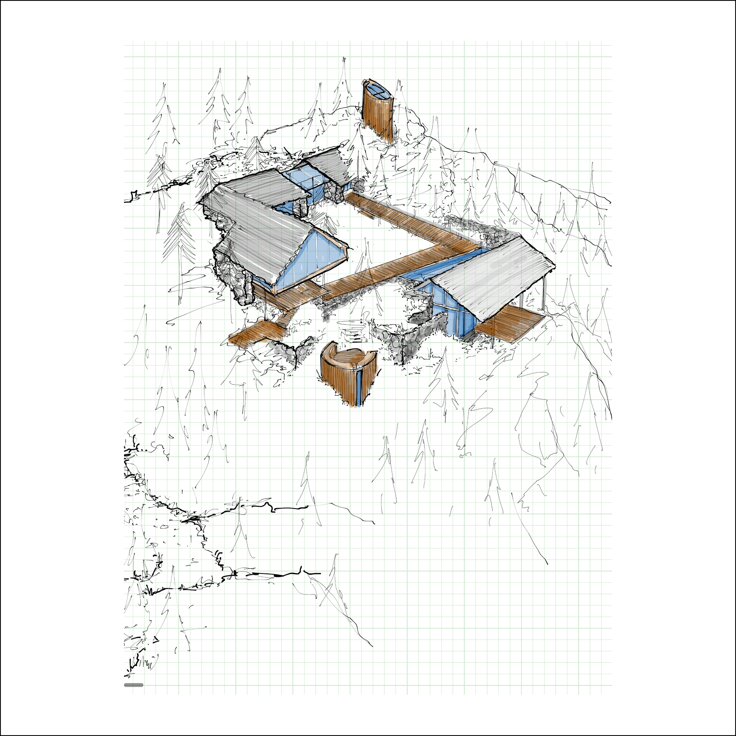 Malibu Residence concept sketch