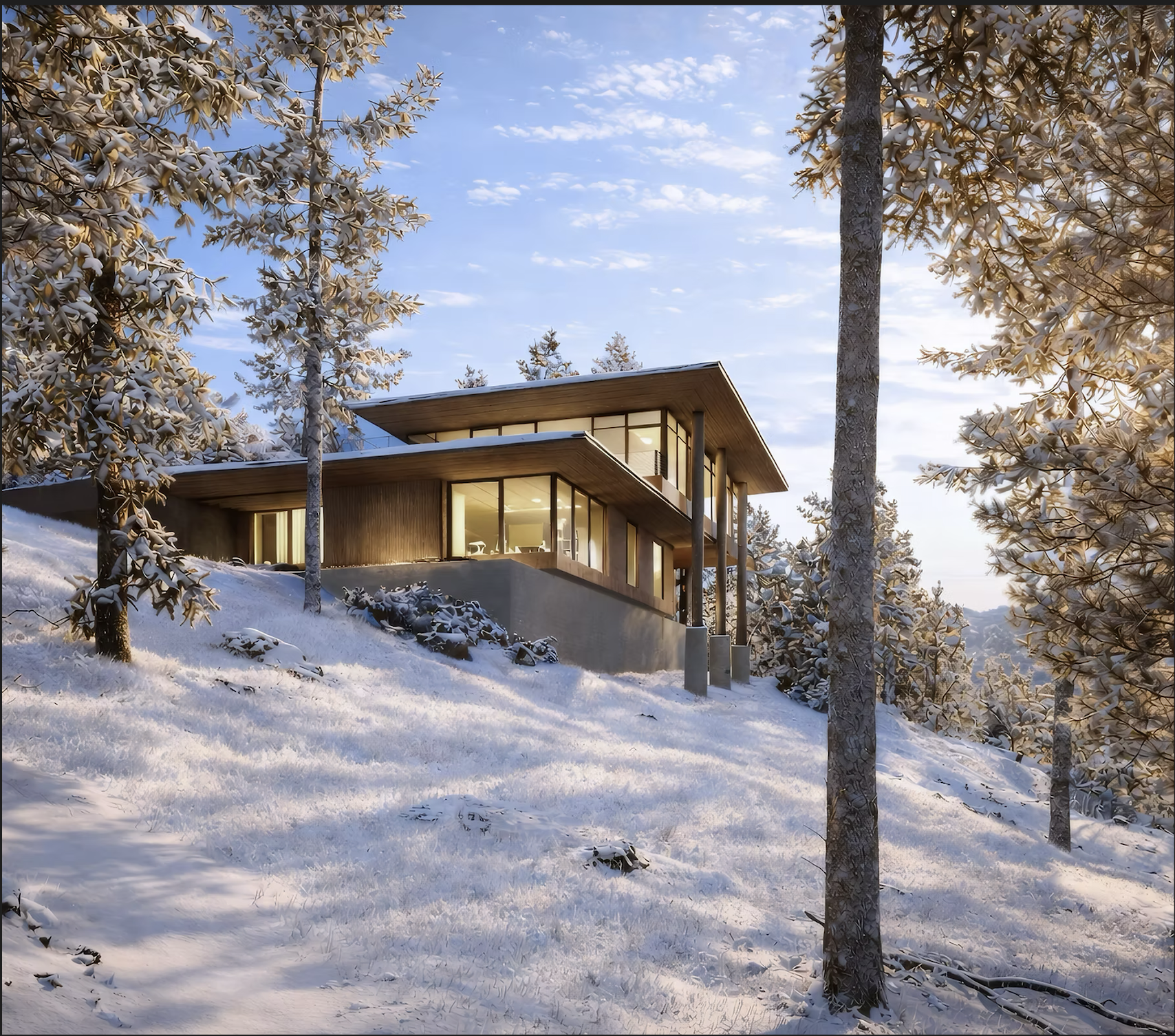 Perched on a mountainside overlooking Flathead Lake, this single-family residence is a quiet discovery, designed to honor the land’s natural beauty through a site-first approach