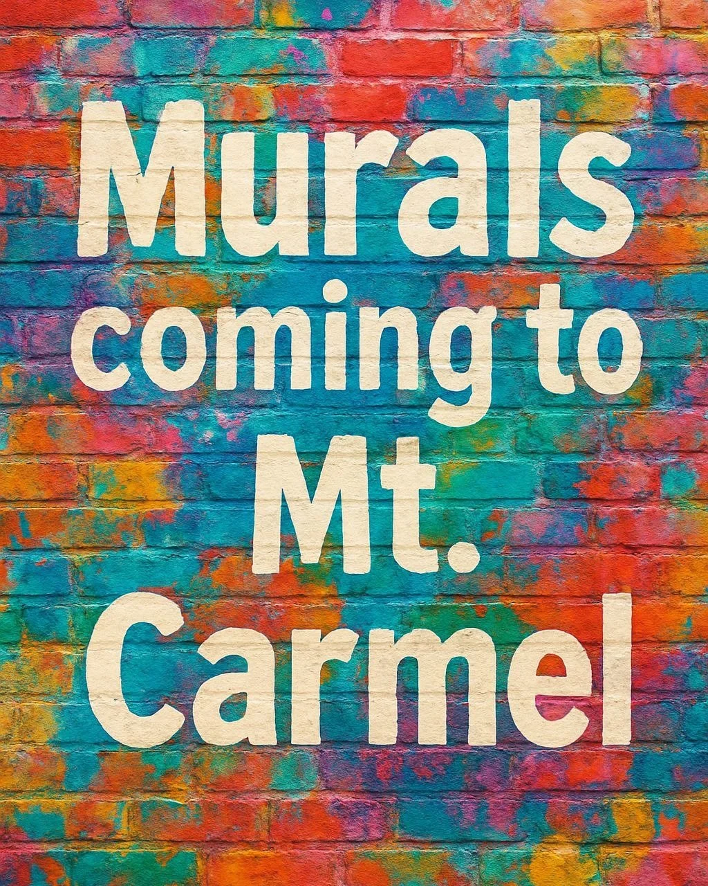 Murals in Mt. Carmel!?

You saw it correctly. Murals are coming to Market Street in Mt. Carmel. We are talking professionally commissioned murals. And the first one is already in the works. It IS happening.

With a newly formed Murals and Art Team co