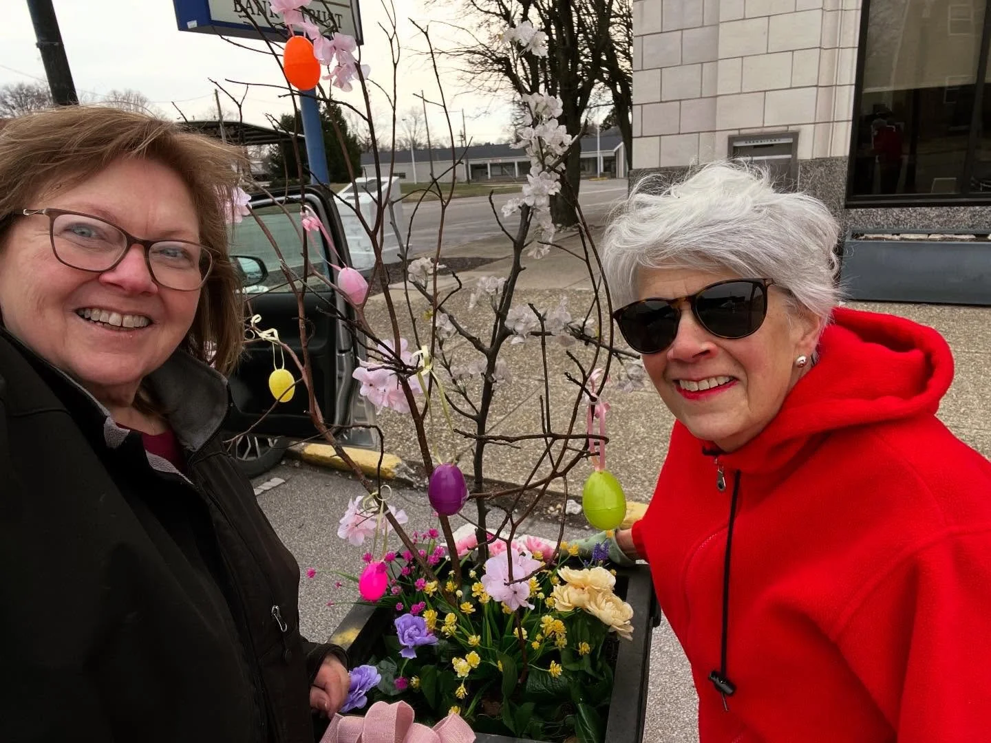 Yesterday was decorating day for Lisa and Cathy!&nbsp;(It&rsquo;s their favorite day!) Our planters are now ready for Spring. Thanks, Beautification Team, for all your hard work. 🌷🌿🪻#beautificationproject #springhassprung #marketstreetbeautificati