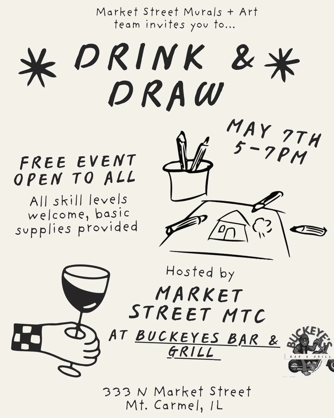 Coming up in May!! Make your calendars! Details soon... #drinkanddraw #midwestarts #drawingpractice #southernillinoisarts #mountcarmelillinois