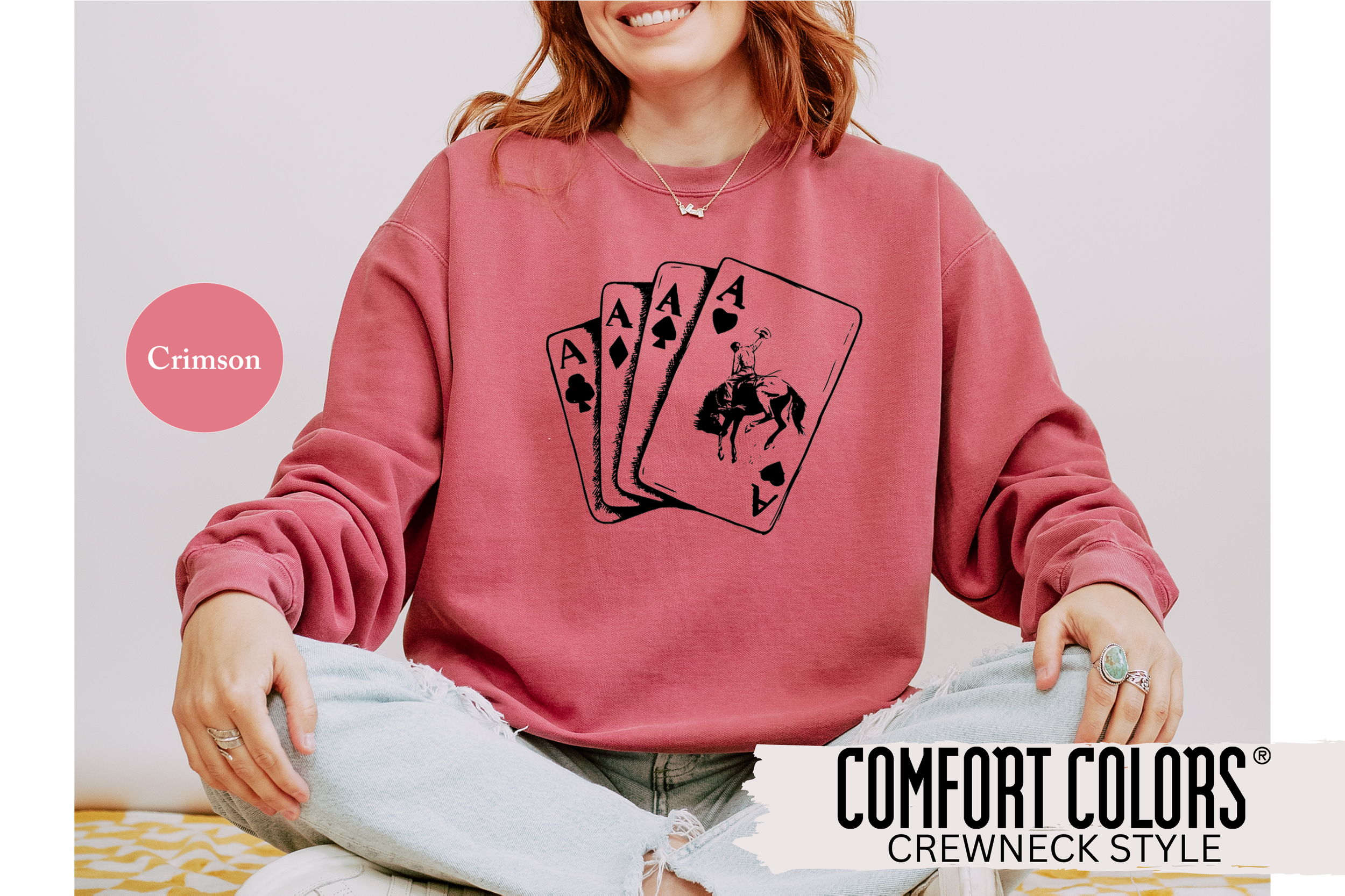 Cowboy Aces Crewneck