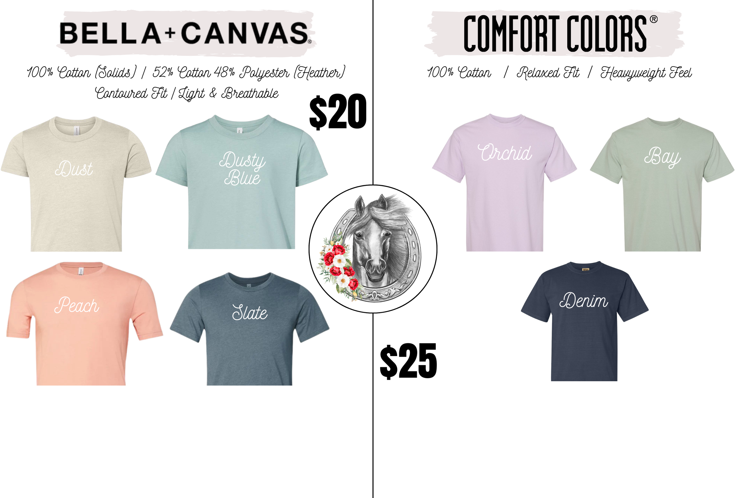 Horseshoe Florals T-Shirt.png