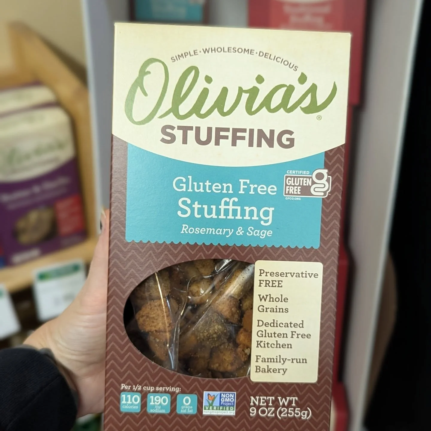Don't forget the stuffing!!! Check out our Olivia's display for gluten free, traditional, and cornbread as stuffing! 

#potsdam_food_coop #stuffing #shop_small_business