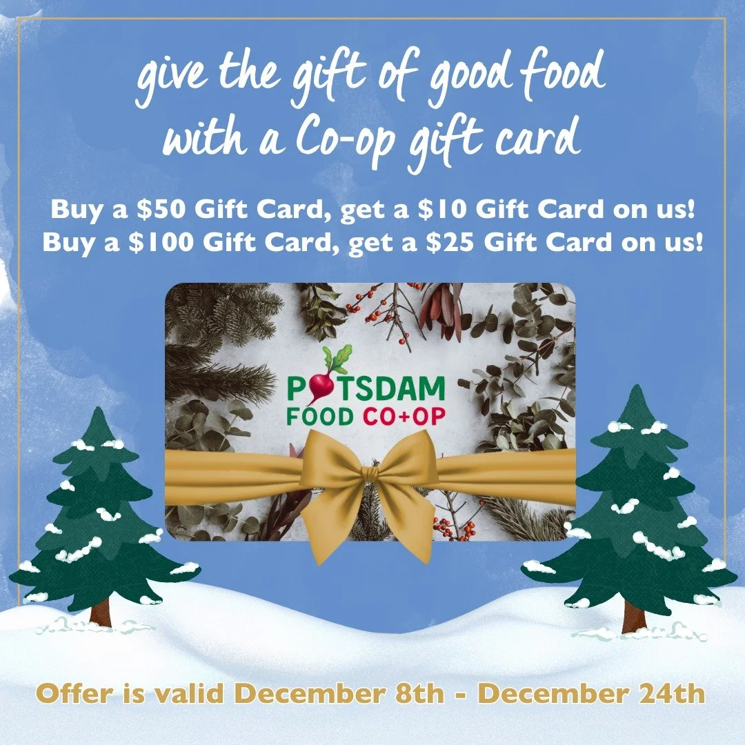 ✨The season of giving! ✨

Come through and purchase a Co-op gift card, either as a gift for someone else or for yourself!
💳Buy a $50 Gift Card, get another $10 Gift Card on us!
💳Buy a $100 Gift Card, get another $25 Gift Card on us!

Offer is avail