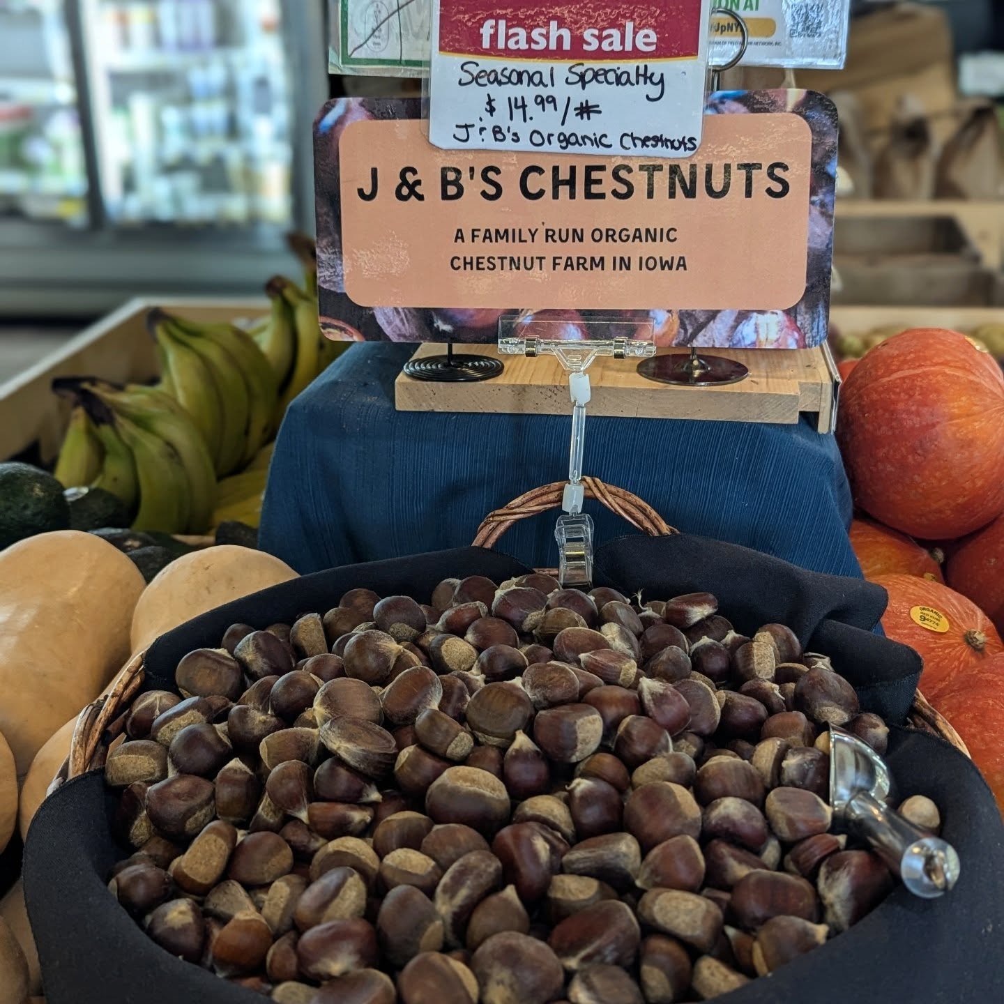 It's the FINAL countdown on chestnuts for the season 🌰! Come through the co-op and grab some before they're sold out 🤌🏻

#chestnuts #Potsdam_Food_Coop #seasonal #flash_sale