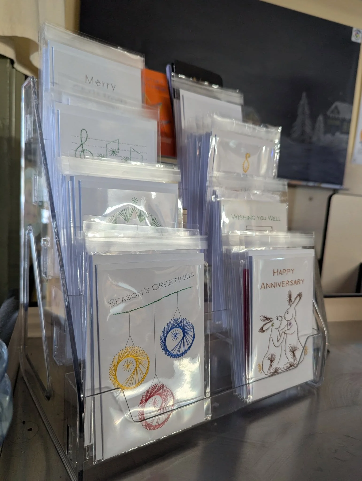 Support LOCAL this holiday! 🎉
Grab last minute holiday cards before close at 6:00 PM!! Handmade by local creator Earthstonz! She also makes cards for seasonal occasions, birthdays, and just because!

#Potsdam_Food_Coop #embroidered_cards #Support_Lo