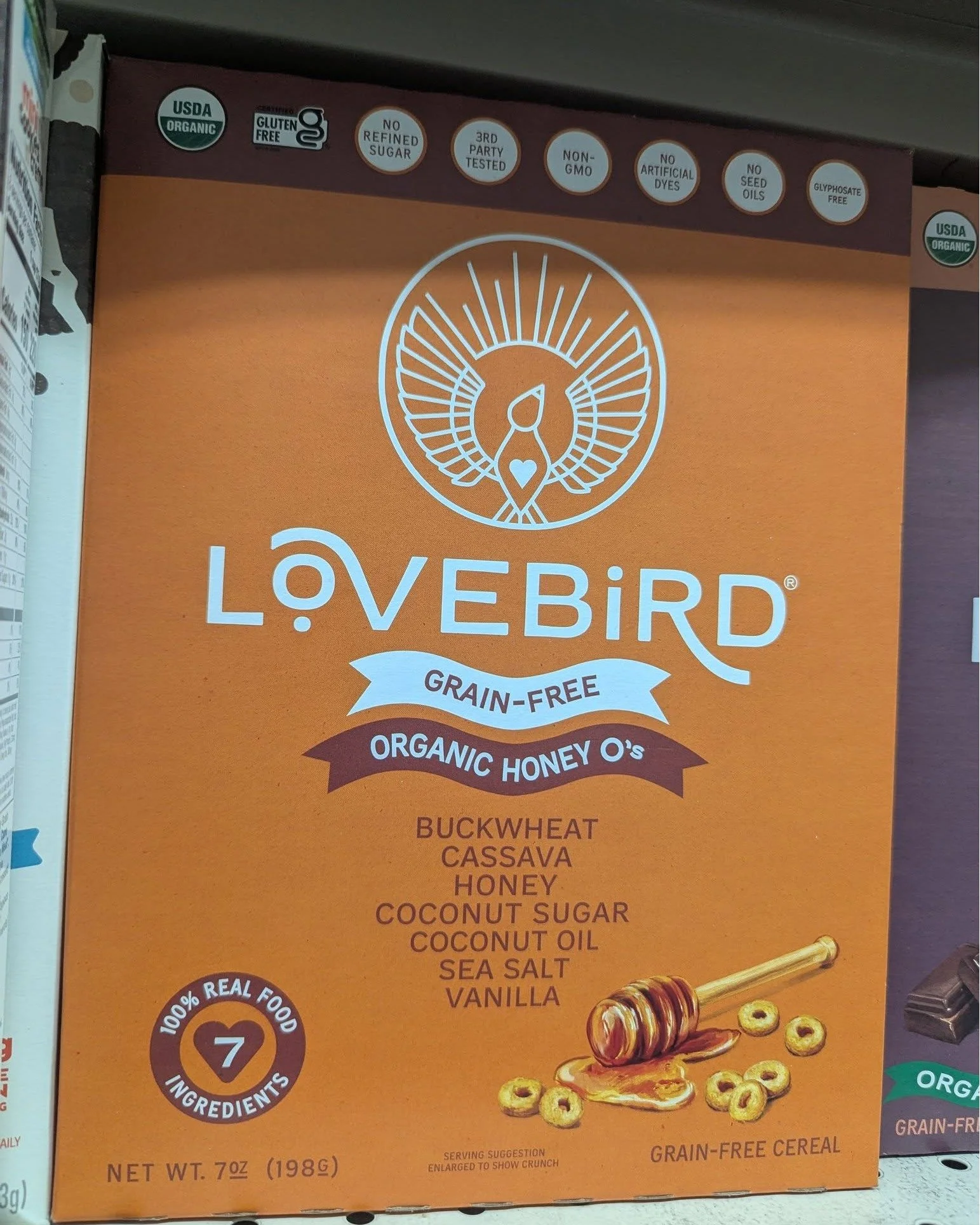 Lovebird cereal is a grain-free, organic cereal focused on gut health!
🎉Free from gluten, refined sugar, seed oils, and artificial ingredients, using whole foods like cassava and coconut for a healthier, less inflammatory alternative to traditional 