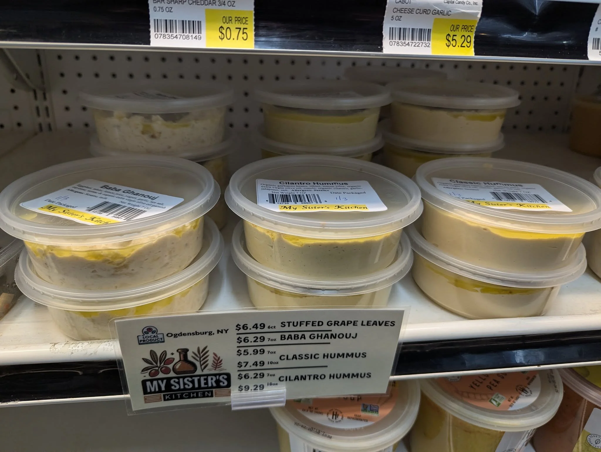 WE LOVE LOCAL! 🎉
Have you grabbed some hummus, baba ghanouj, or stuffed grape leaves from My Sister's Kitchen?  Support two small local businesses in one shopping trip!

#Potsdam_Food_Coop #My_Sisters_Kitchen #Locally_Made #Hummus #Shop_Small_Busine