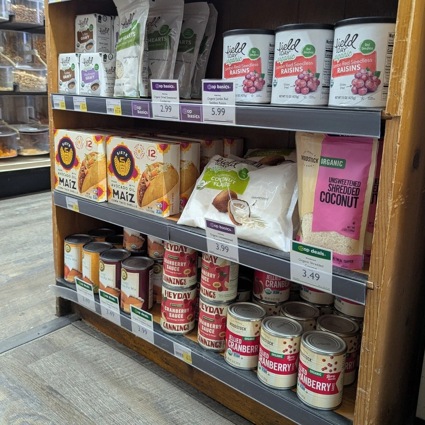 Still in the mood for seasonal flavors like cranberry and pumpkin? We had to relocate these items to the bottom of our spice (&amp; more) display! Grab them while they're still in stock!

✨Jellied Cranberries
✨ Cranberry Sauce
✨ Sweet Potato Pie Mix
