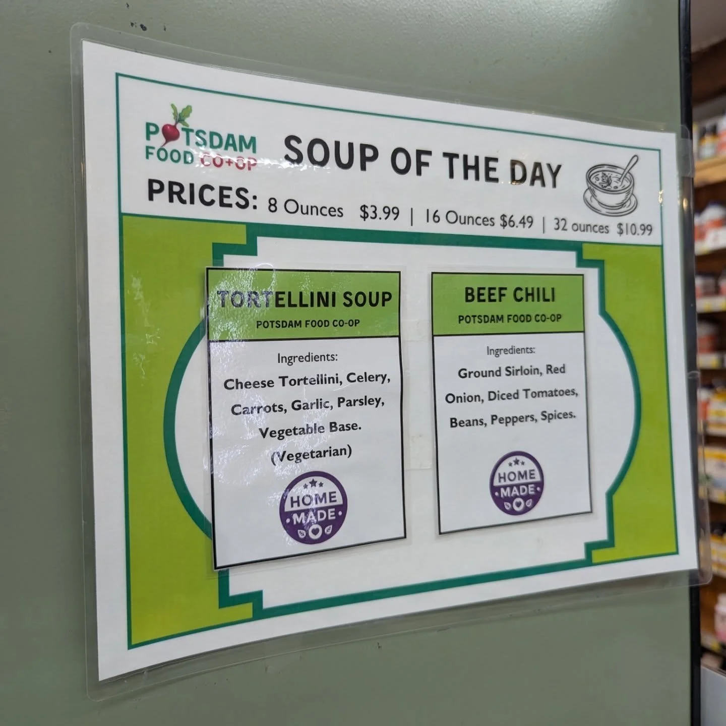 Our deli webpage has been updated with all of today's delicious offerings... So far 👀. Something special is making it's way to the warmer soon!! (Hint: it's an old fan favorite)

#potsdam_food_coop #soup #sandwich